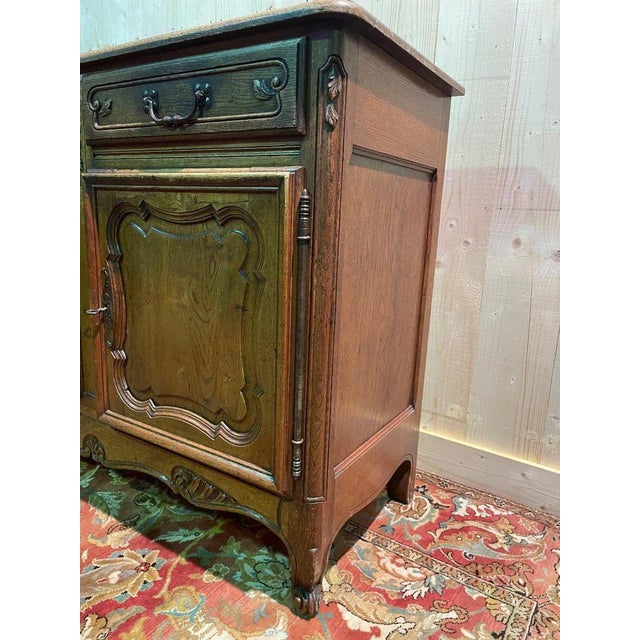 Louis XV Style Sideboard in Oak For Sale - Image 3 of 7