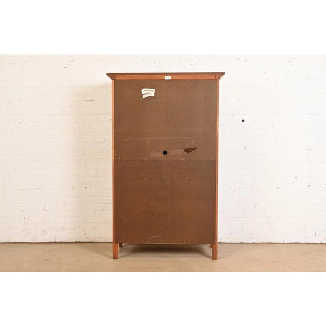 Thomasville Arts & Crafts Cherry Wood Armoire Dresser or Linen Press For Sale - Image 14 of 15