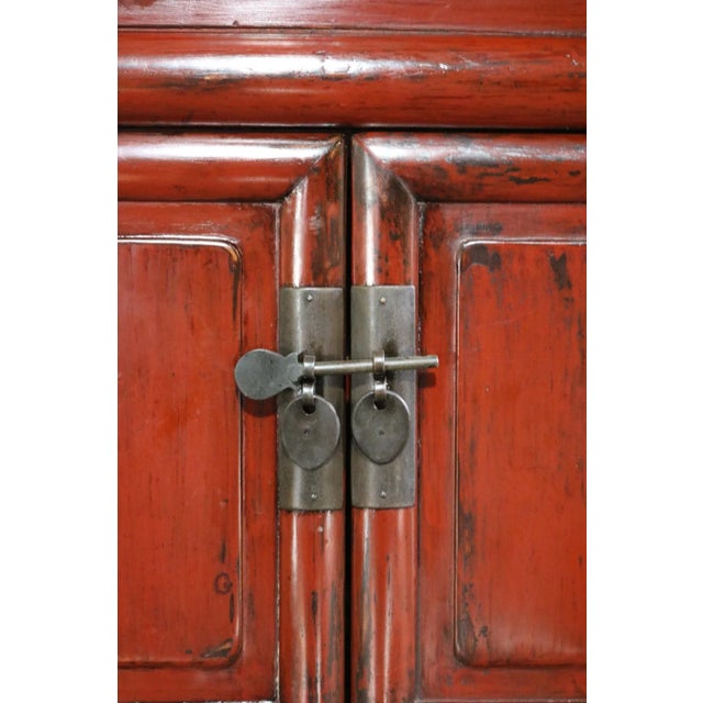 Late 20th Century Late 20th Century Red Lacquered Nightstand For Sale - Image 5 of 7