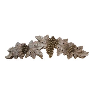 Vintage Resin Grapevine Swag Wall Art, Decorative Wall Palque For Sale