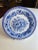Contemporary Blue and White Floral Design Decorative Plate 10.65"D ,No Makers mark NOT FOR FOOD SERVING, DECORATIVE USE ONLY"