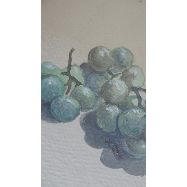 1990s Vintage Fruit Still-Life Art in Black and Gold Wood Frames — A Pair For Sale - Image 5 of 18