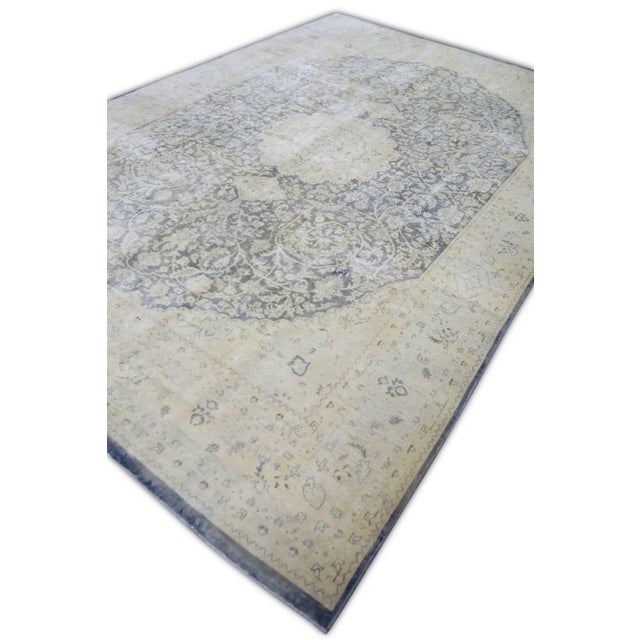 1960s 1960s Vintage Gray & Beige Rug For Sale - Image 5 of 7