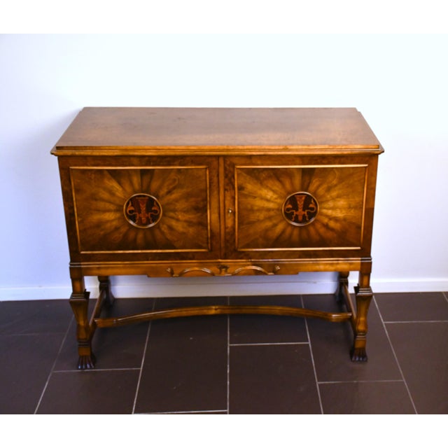 1920s Swedish Grace Flamed Birch Sideboard from Seffle Möbelfabrik, Late 1920s For Sale - Image 5 of 13