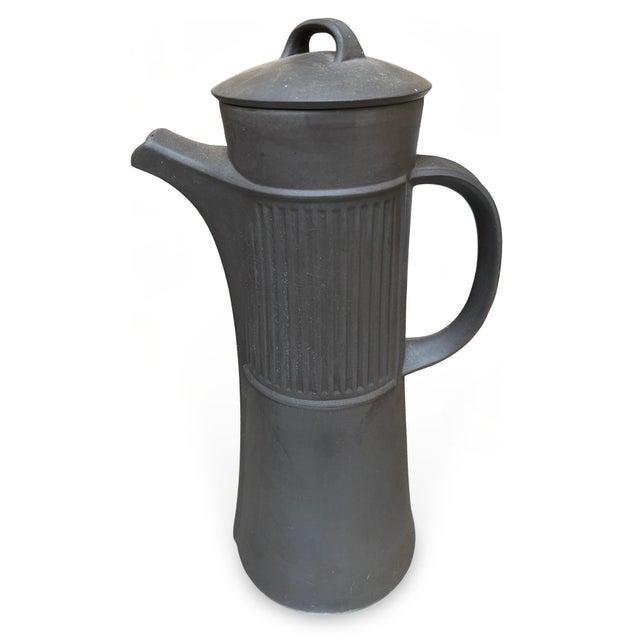 Dansk Flamestone stoneware coffee pot designed by Jens Quistgaard. Originally produced in 1963, the Flamestone series was...