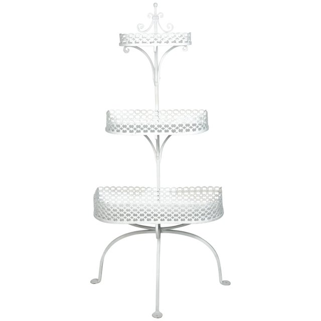 1950s Wrought Iron Three-Tier Planter For Sale - Image 10 of 10