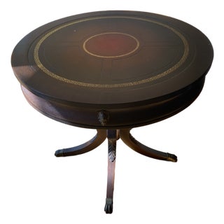 1950s American Regency Pedestal Table C. For Sale