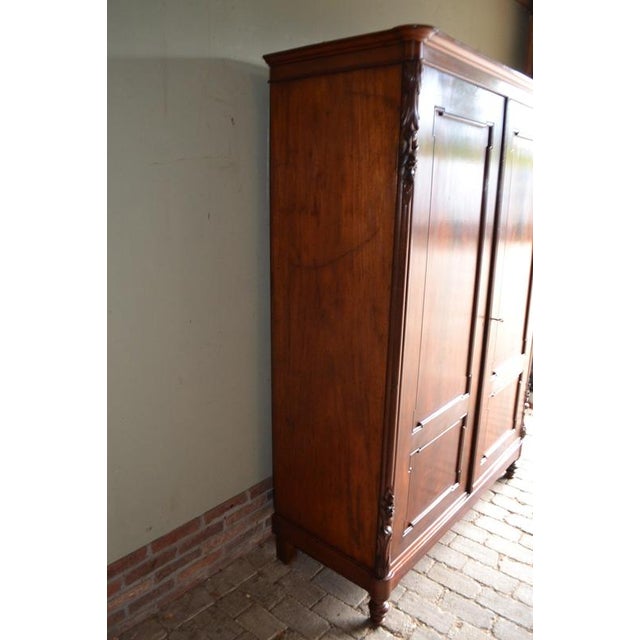 Wood Antique German Mahogany Cabinet For Sale - Image 7 of 10