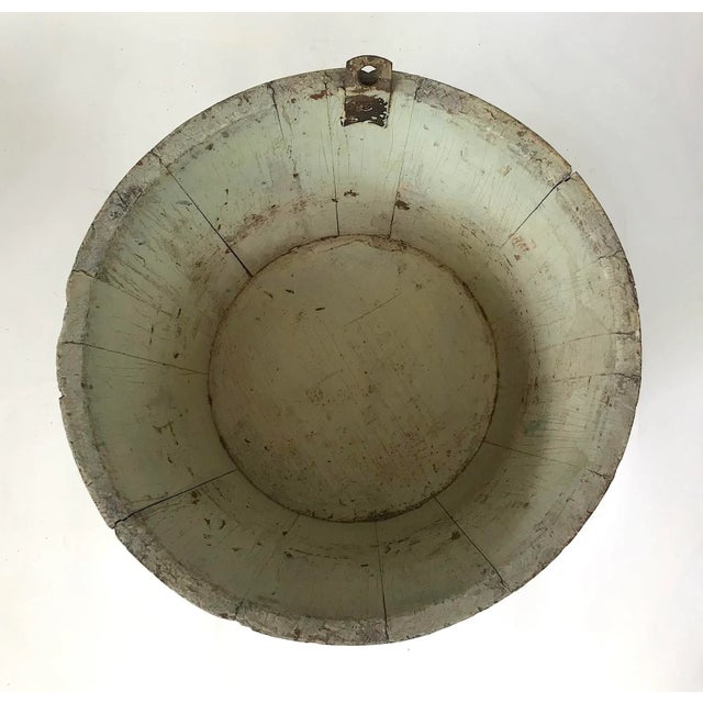 Circa 1940s Vermont Wood Maple Syrup Sap Bucket For Sale - Image 4 of 8