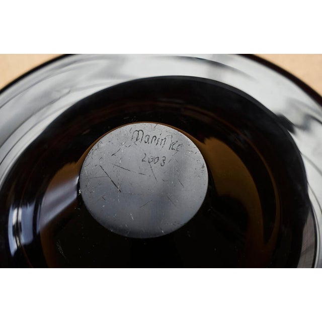 Vintage Art Glass Bowl in Hand Blown Purple Glass by Marinke Van Zandwijk, 2003 For Sale - Image 9 of 11