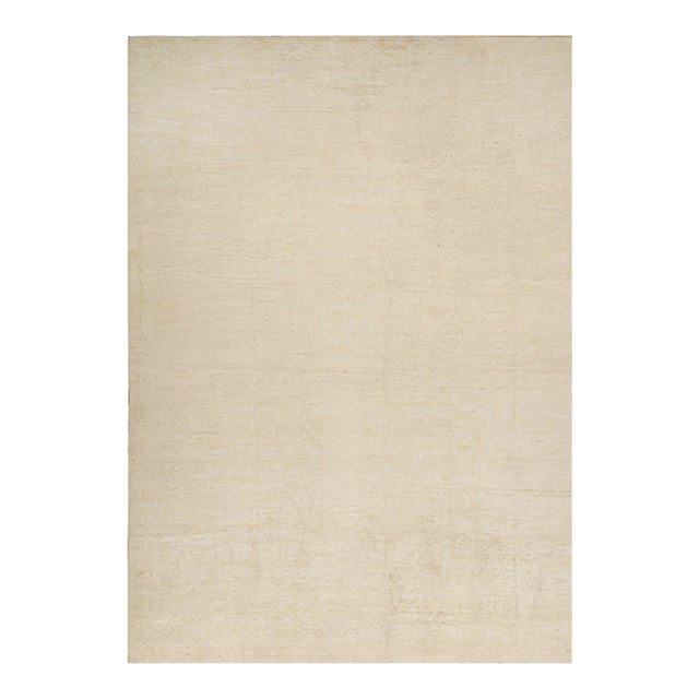 Rug & Kilim’s Solid Beige-Brown Rug in Tone-on-Tone Contemporary Style -12'x17' For Sale