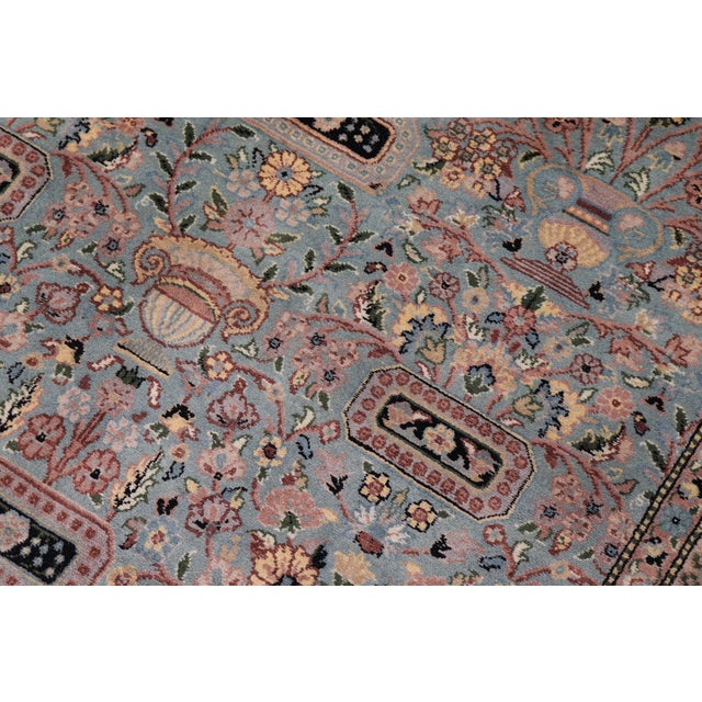 Shabby Chic Shabby Chic 1990's Floral Pak-Persian Green/Green Wool Rug - 10'2'' X 14'2'' For Sale - Image 3 of 7