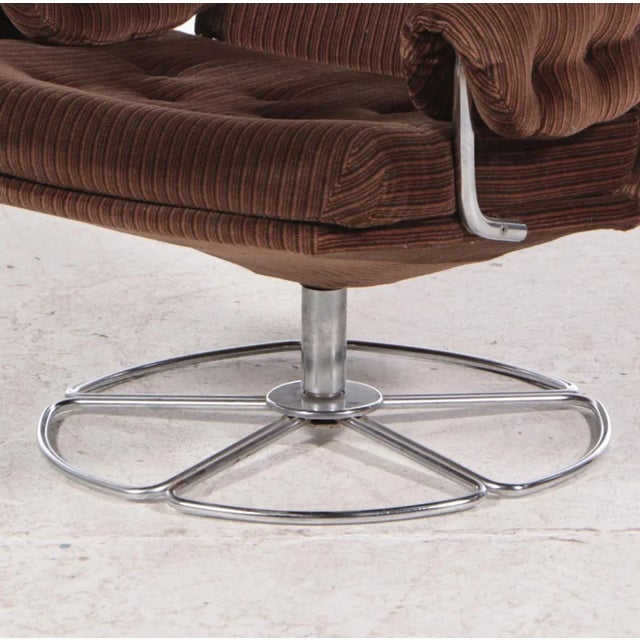 1960s Bruno Mathsson for Dux Chrome Based Swivel Lounge Chair. 1 of 2 For Sale - Image 5 of 9