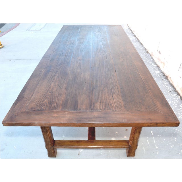 Custom Farm Table in Reclaimed Heartwood, Built to Order by Petersen Antiques For Sale - Image 11 of 12