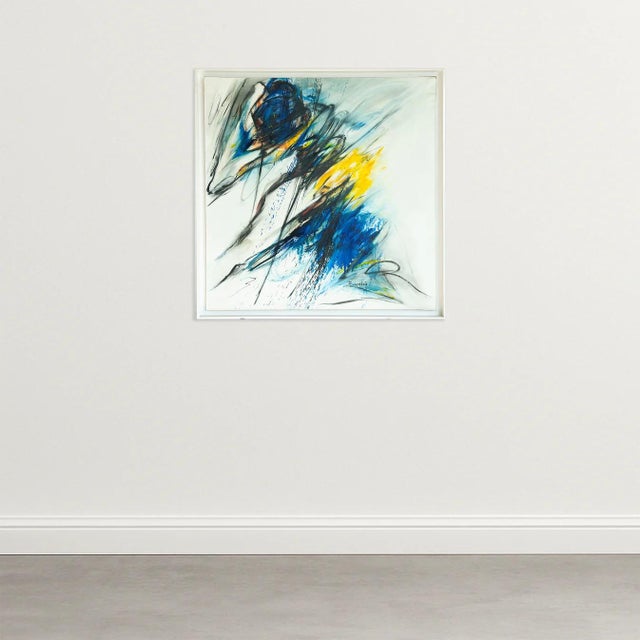 Concha Benedito, Abstract Composition, Original Mixed Media on Canvas, 1990s, in Very Good conditions. Designed 1990 to 1999