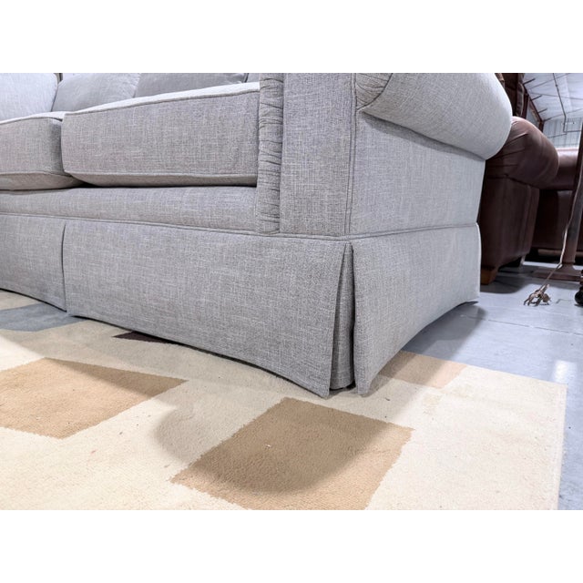 Textile Classic Drexel Heritage Greige Sectional Sofa For Sale - Image 7 of 9