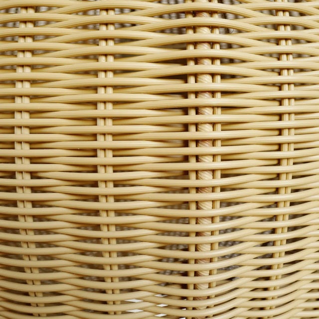 2020s Faux Rattan Globe Pendant Light Small For Sale - Image 5 of 10