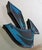 Blue Ceramic Bird Wall Hanger attributed to Konraad Galaaen For Sale - Image 8 of 9