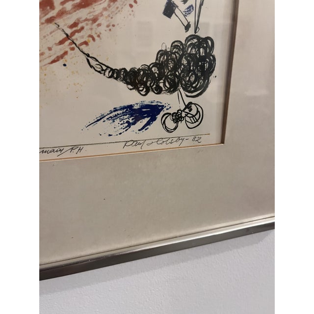Mid-Century Modern Poul Holsby, Abstract Composition, 1967, Print, Framed For Sale - Image 3 of 6