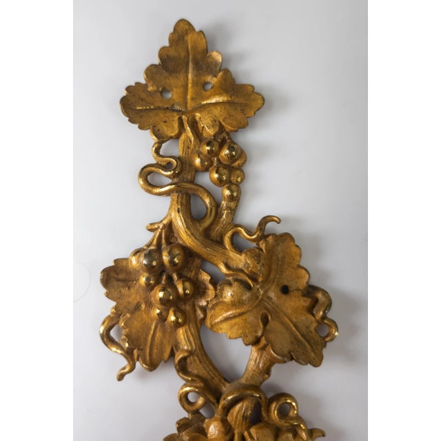 19th Century Group of 3 Gilt Bronze Architectural Furniture Accents With Grape Motif For Sale In New York - Image 6 of 11