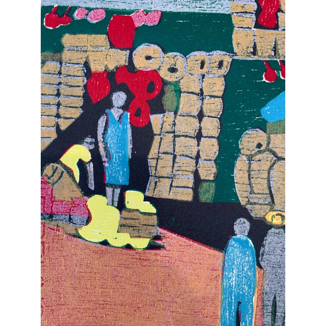 Limited Edition Woodcut Signed and Numbered by Brazilian Artist Hannah Brandt 2/60 For Sale In San Francisco - Image 6 of 9