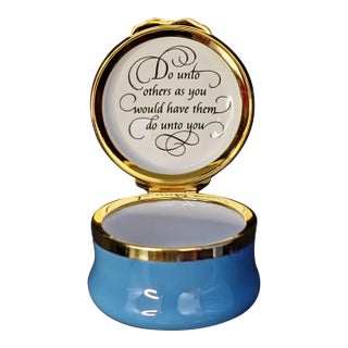 Halcyon Days Trinket Pill Box 2000 the Golden Rule For Sale