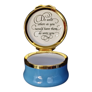 Halcyon Days Trinket Pill Box 2000 the Golden Rule