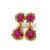 Bochic "Orient" Vintage Ruby & Multi Sapphire Earrings Set In 18K Gold & Silver For Sale - Image 10 of 18
