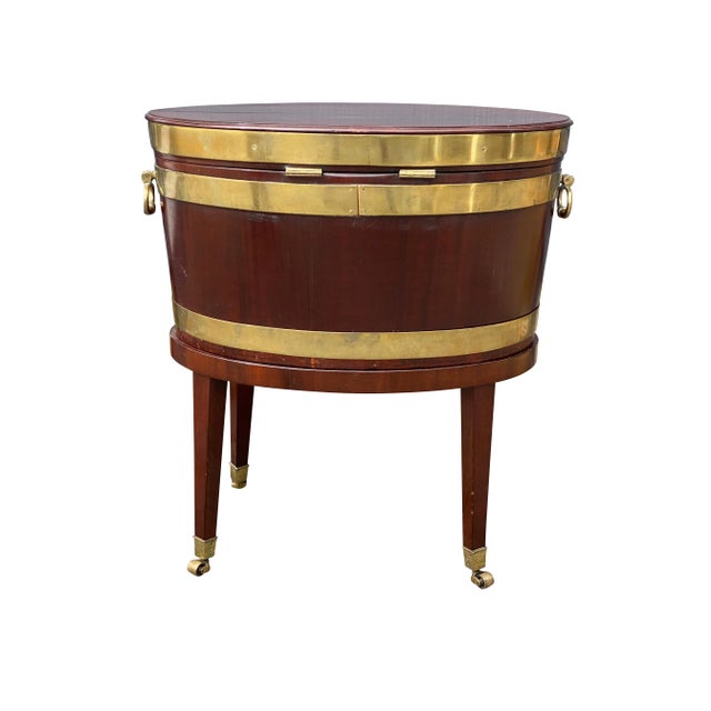 Brown George III Mahogany Oval Cellarette For Sale - Image 8 of 13