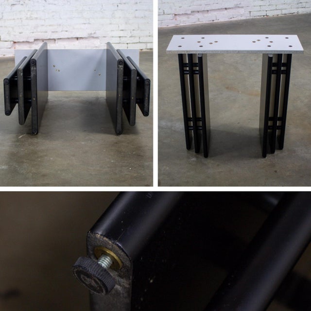 Late 20th Century Scandinavian Post Modern Sofa or Console Table Marble Rectangle Top by Bendixen Designs Made in Denmark For Sale - Image 16 of 18