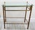 Mid-Century French Maison Baguès Glass Top Faux Bamboo Wood and Brass Side Table The legs and horizontal base supports are...