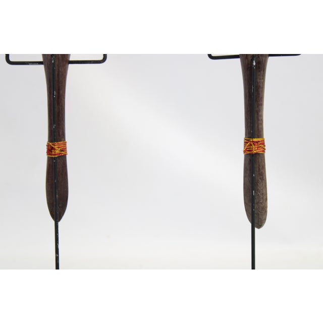 Wood Incense Holder Red and Gold For Sale - Image 7 of 11