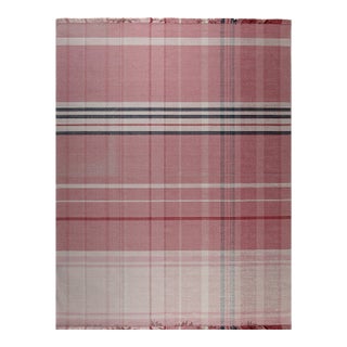 4x6 Maya Giselle Coral Geometric Modern Flatweave Wool Carpet Rug For Sale