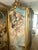 Antique French Rococo Gilded Three-Panel Hand-Painted Folding Screen With Cherubs and Floral Motifs For Sale - Image 4 of 10
