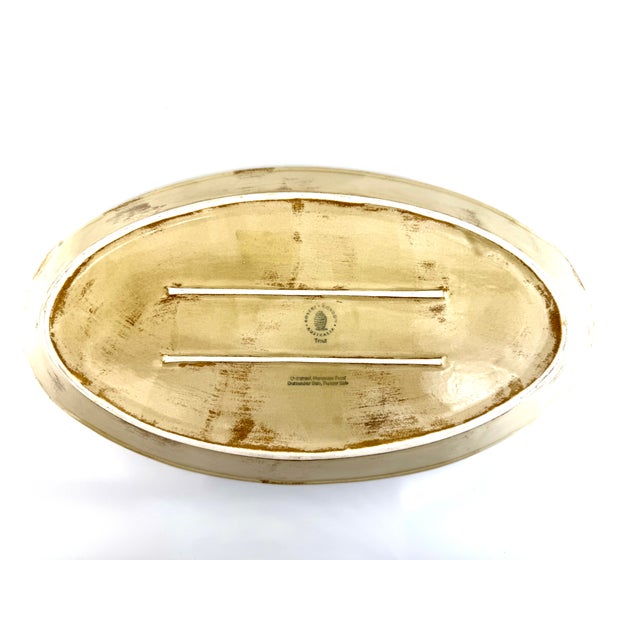 Vintage Robert Gordon Australia “Trout” Hand-Painted Oval Ceramic Platter For Sale - Image 4 of 14