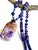 Statement Charoite and Lapis Lazuli Necklace With Sculptural Charoite Pendant a Wearable Work of Art For Sale - Image 15 of 18