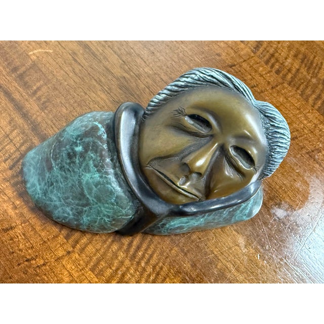 Design Plus Gallery presents a Bronze Sculpture of an Intuit Woman by Sharon Spencer. The piece is signed with the date of...