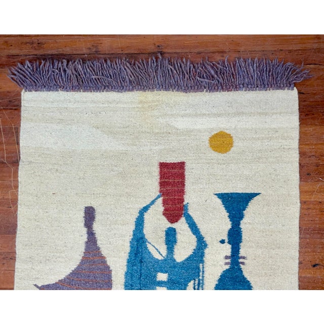 1960’s South African Figural Tapestry with original round metal hang tag. Stamped Johana on onside and T4327 on the other,...