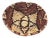 Southwestern Coiled Basket Bowl With Devil’s Claw Pattern, 6.25" For Sale