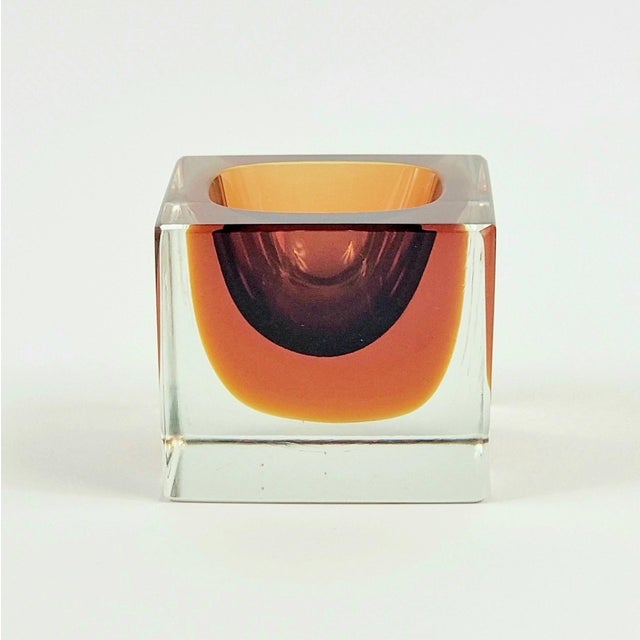 Seguso Sommerso Murano Glass Catchall by Flavio Poli for Seguso, Italy, 1970s For Sale - Image 4 of 7