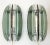 Italian Smoke Clear Green Glass Sconces by Veca Mid-Century Modern 1970 - Pair For Sale - Image 13 of 13