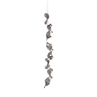 Dune 8 Vertical Line Light with Silver Polished Shades by Daniel Becker For Sale