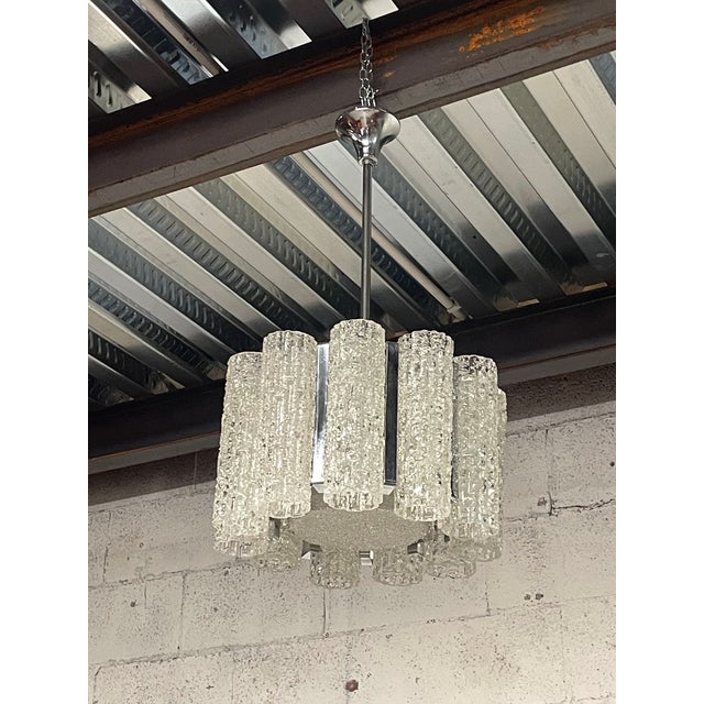 1960s Hanging Light with Murano Tubulars from Doria Leuchten, 1960s For Sale - Image 5 of 18