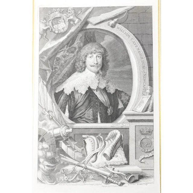 Set of Four Framed George Vertue Portrait Engravings in Neoclassical Gilt Frames For Sale - Image 10 of 12