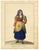 Michela De Vito, Costume of Masciuni, Province of Abruzzo in the Kingdom of Naples, 1800s, Watercolour For Sale - Image 4 of 7
