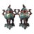 Late 20th Century Pair of Gilt Bronze Cloisonné Enamel Tripod Incense Burners With Dragon Handles For Sale