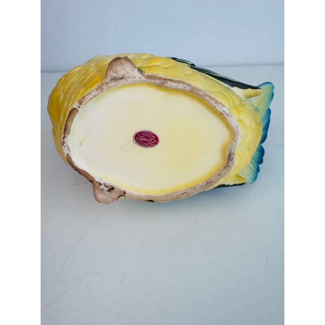Ceramic Bluebird of Happiness Planter For Sale - Image 7 of 11
