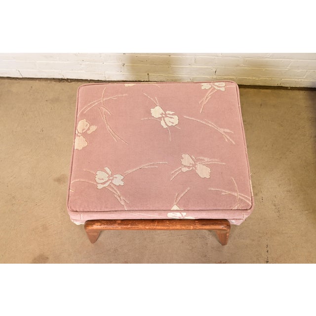 Lawrence Peabody for Richardson Nemschoff Mid-Century Modern Upholstered Lounge Chair With Ottoman, 1960s For Sale - Image 9 of 12