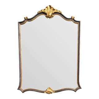 Oversized Antique Italian Renaissance Style Parcel Gilt & Carved Wall Mirror For Sale