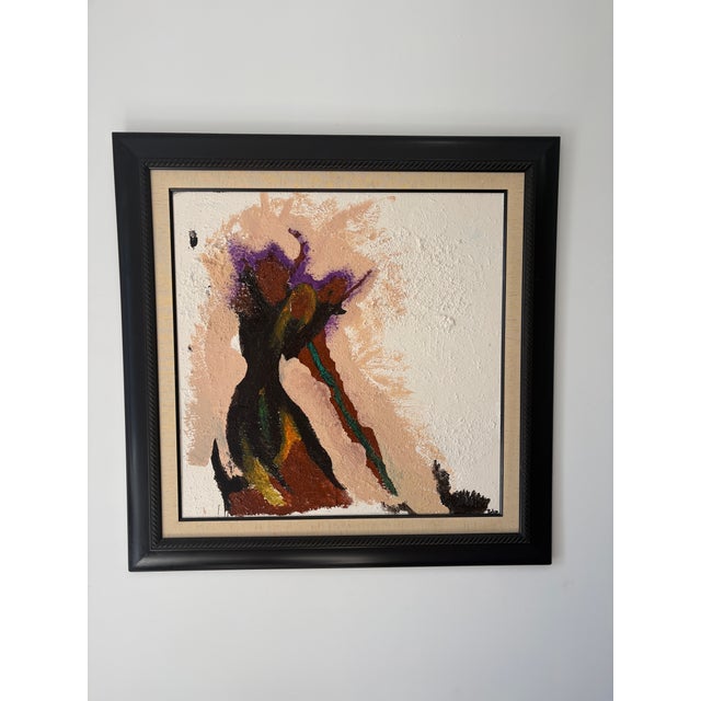 Wonderfully Warm abstract painting having nice form excellent textures and an energetic feeling in the brushwork the...